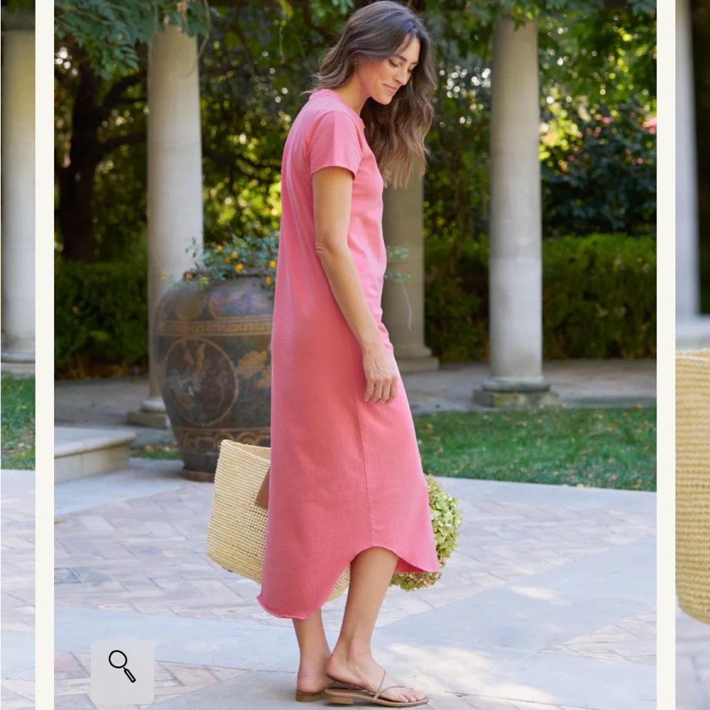 Frank & Eileen Pink Short-Sleeve Midi Dress - Picture 2 of 13
